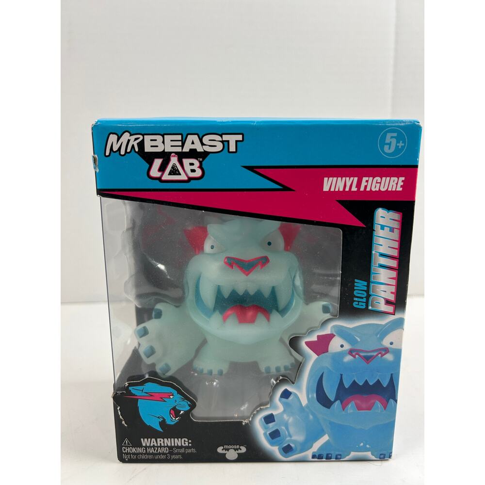 MrBeast Lab Glow Panther Vinyl Figure - Used / Opened Box - Glow in Dark
